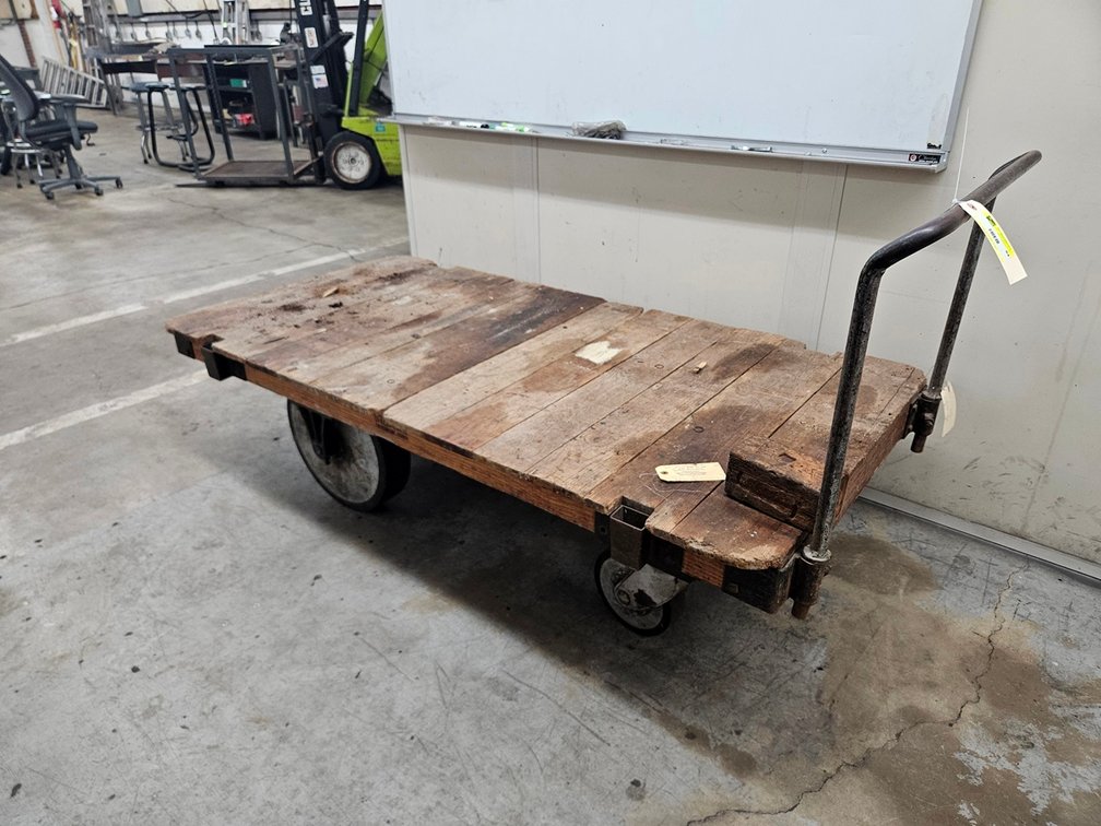Wood/Metal Warehouse Cart, 72"x36"