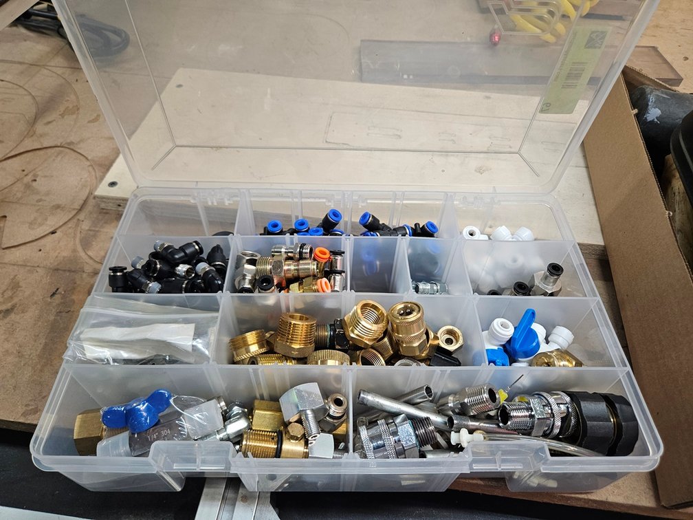 Assorted Fittings, Couplings with Organizing Case