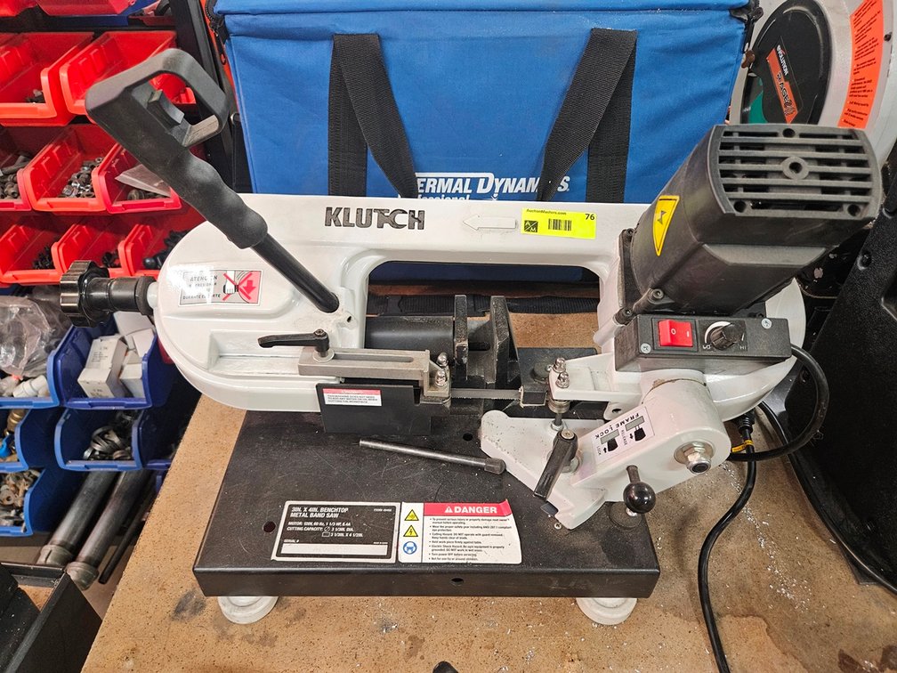 Klutch 3"x4" Benchtop Metal Bandsaw, Items 49466, 120V