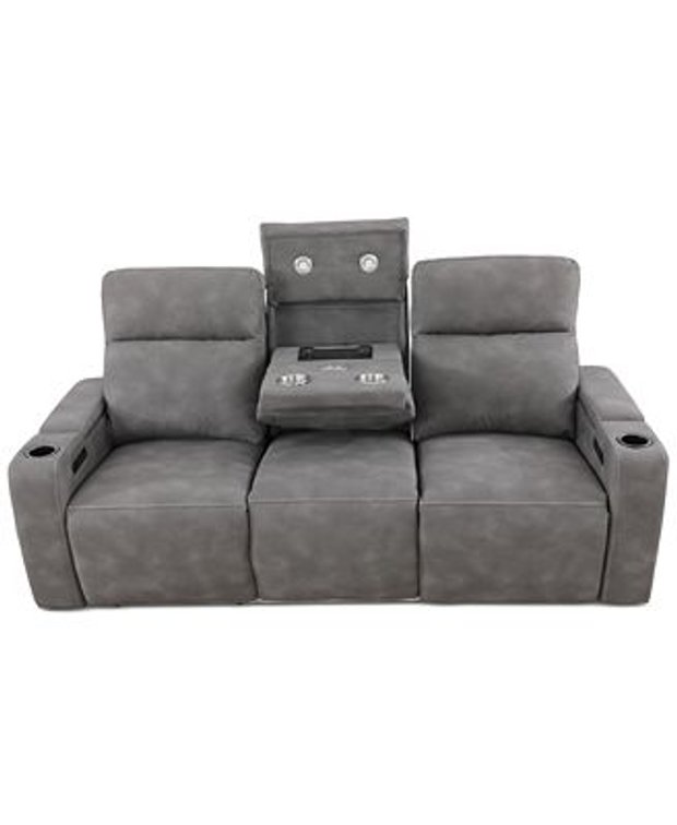 Macys Greymel Fabric Power Reclining Sofa W/Wireless Charger Online Retail: $1999