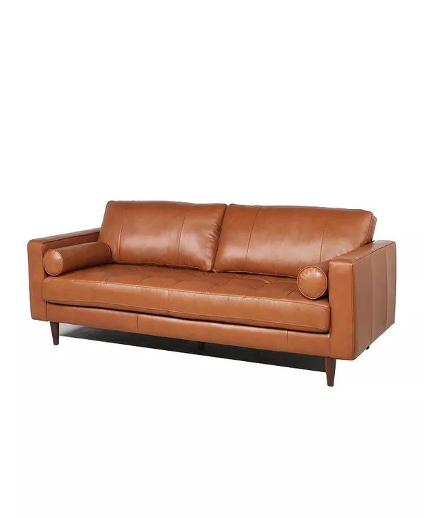 Chateux d'Ax Maebelle Leather Sofa Online Retail: $4069, 83"x35"x22" (dimension with sofa legs off)