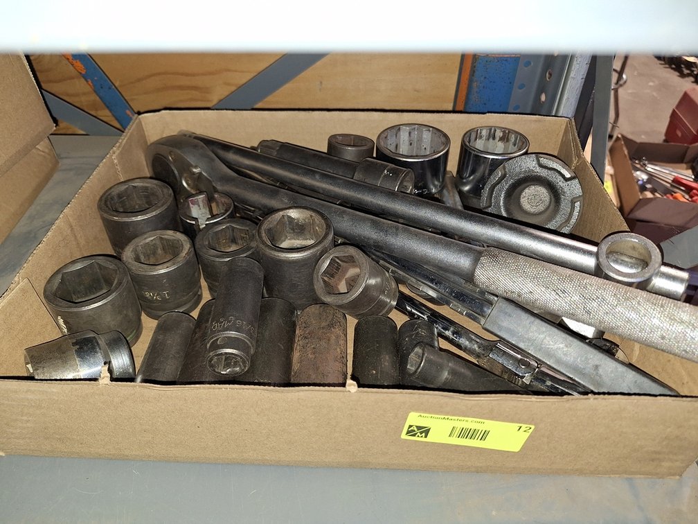 Assorted Large Ratchets and Sockets