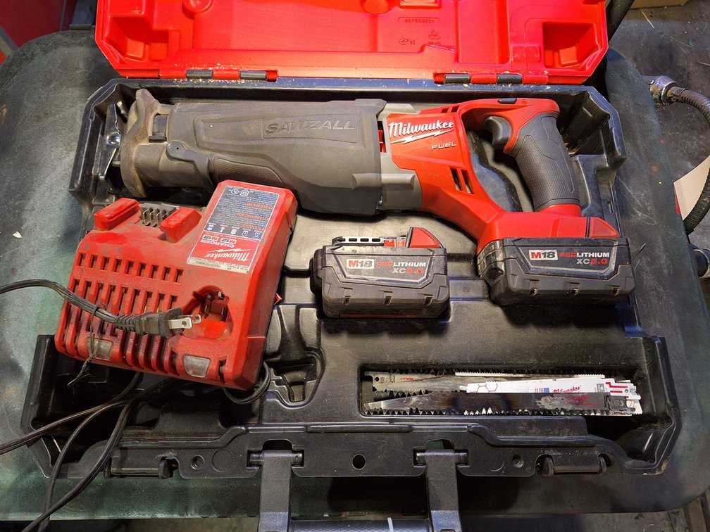 Milwaukee 18V Sawzall, Battery and Charger