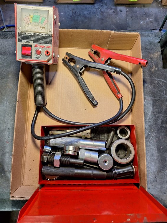 Snap On Alternator/Battery Tester, Assorted Tools