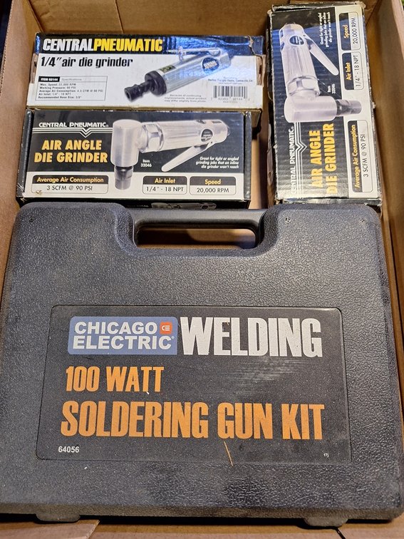 Soldering Gun, 3 Air Grinders