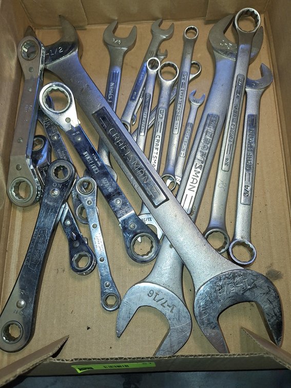 Assorted Open-End Wrenches, More