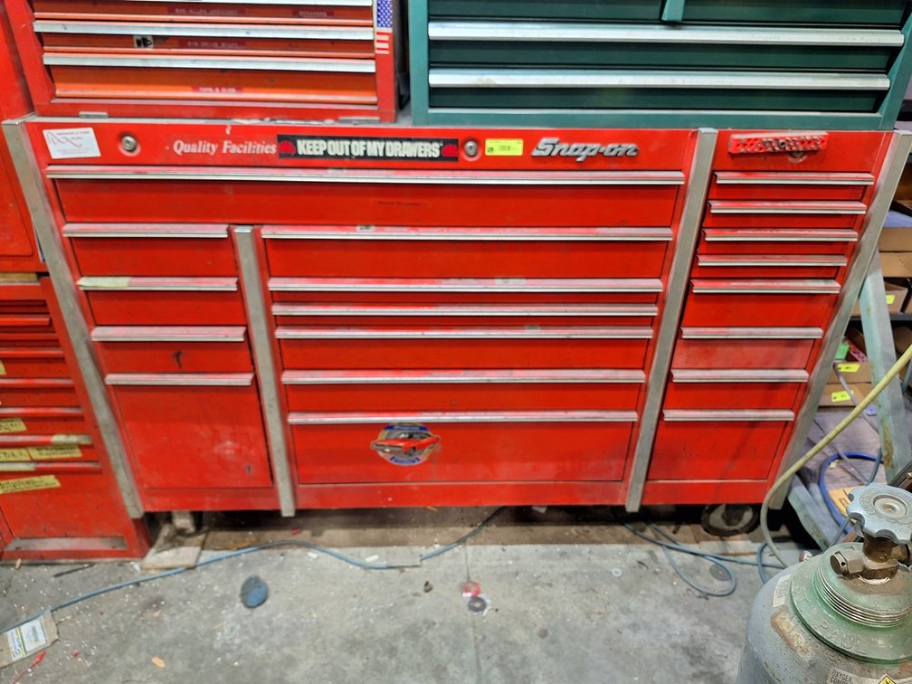 Snap On Tool Cabinet on Wheels, 66"x20"x44" with Contents