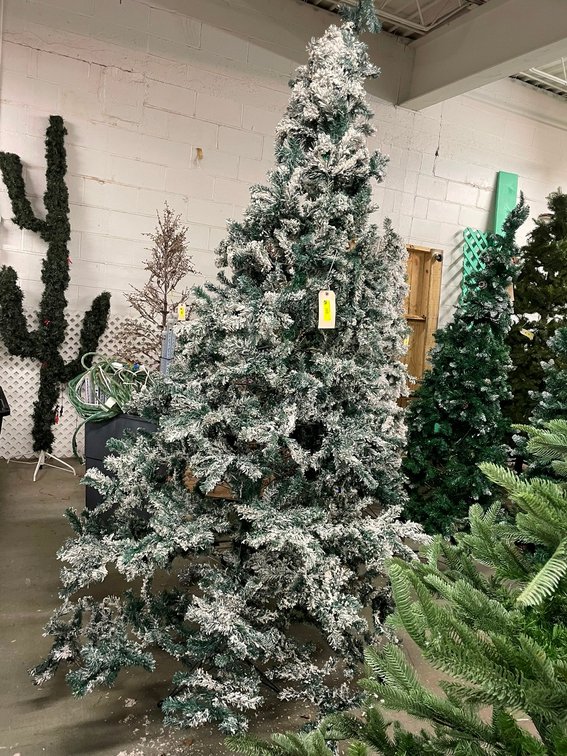 Artificial Flocked Tree, Approx. 8'