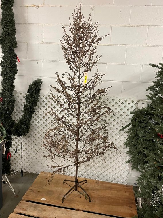 Festive Artificial Tree with Lights, Approx. 6.5'