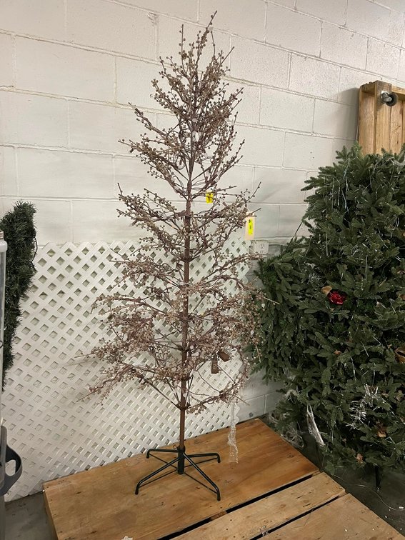 Festive Artificial Tree with Lights, Approx. 6.5'