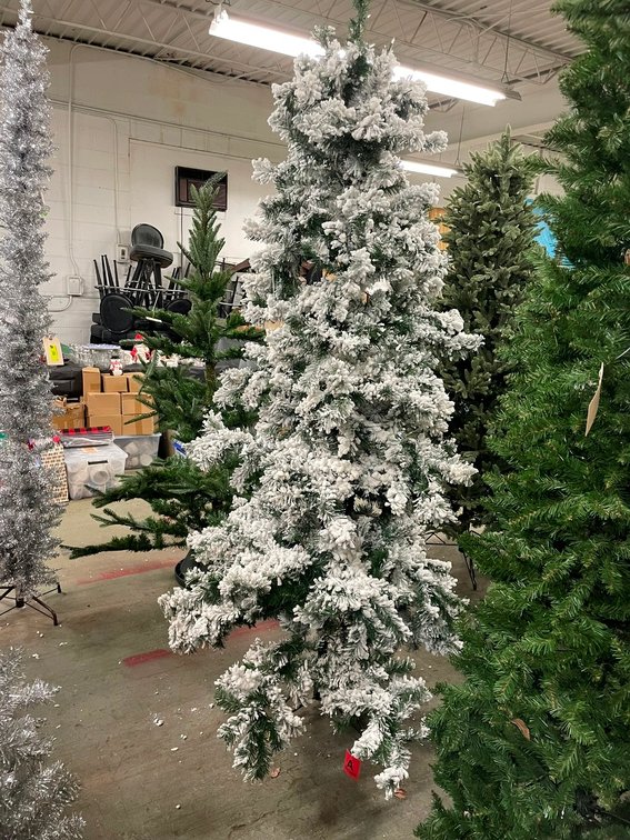 Artificial Flocked Tree, Approx. 7'