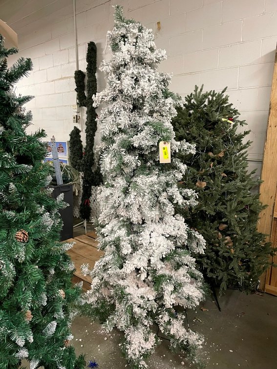Artificial Flocked Tree, Approx. 7'