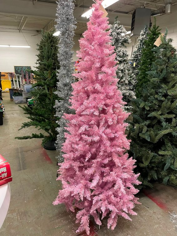 Artificial Pink Tree, Approx. 6'
