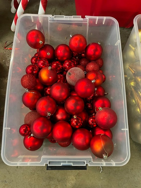 Assorted Red Ornaments