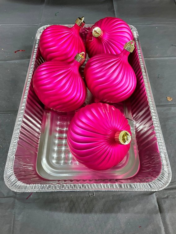 5 Pink Holiday Ornaments