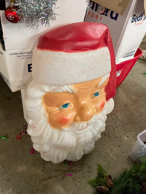 Wall Mounted Lighted Santa, Approx. 36"