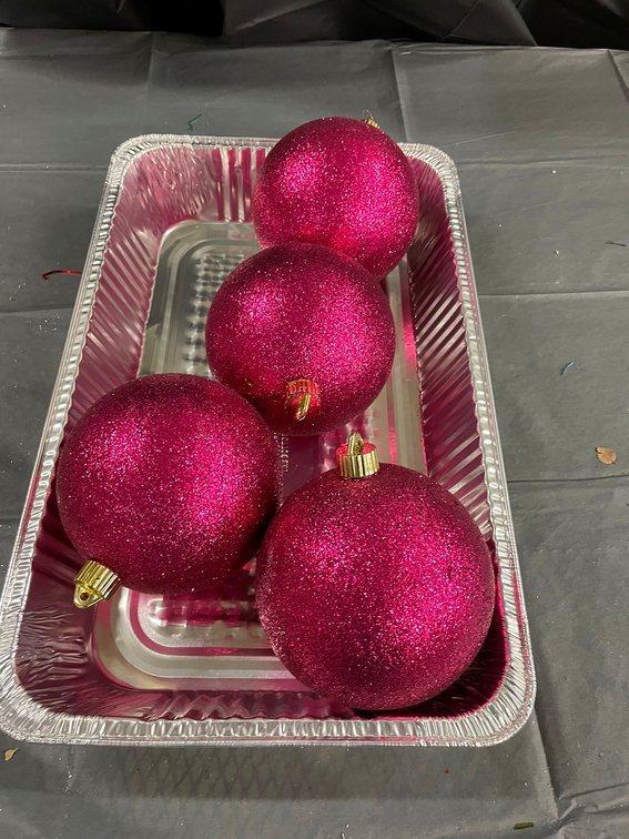 5 Pink Holiday Ornaments
