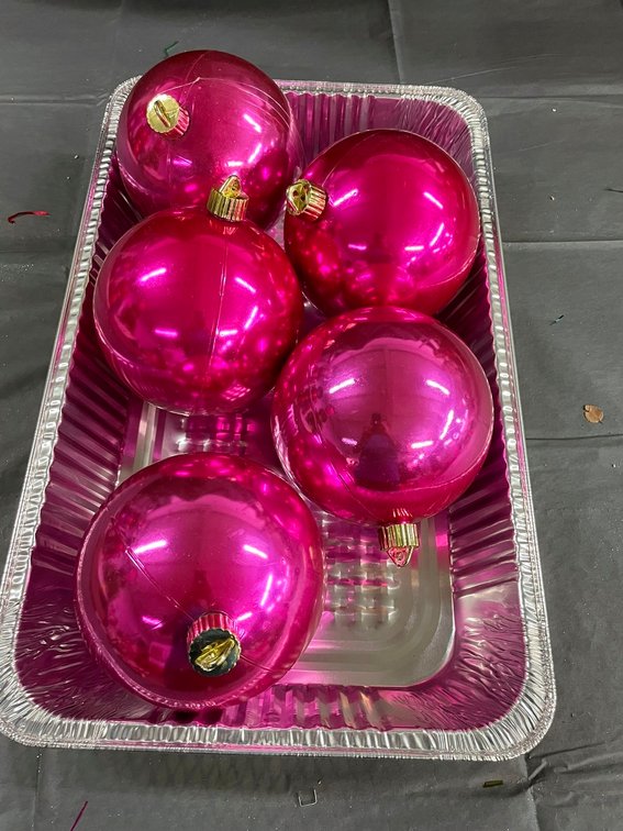5 Pink Holiday Ornaments