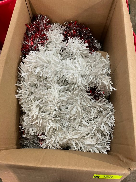 White, Red and Silver Tinsel