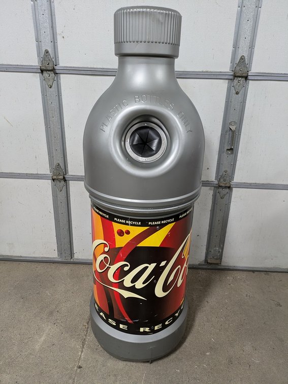 Coca Cola Recycle Bin, 21"x56.5"