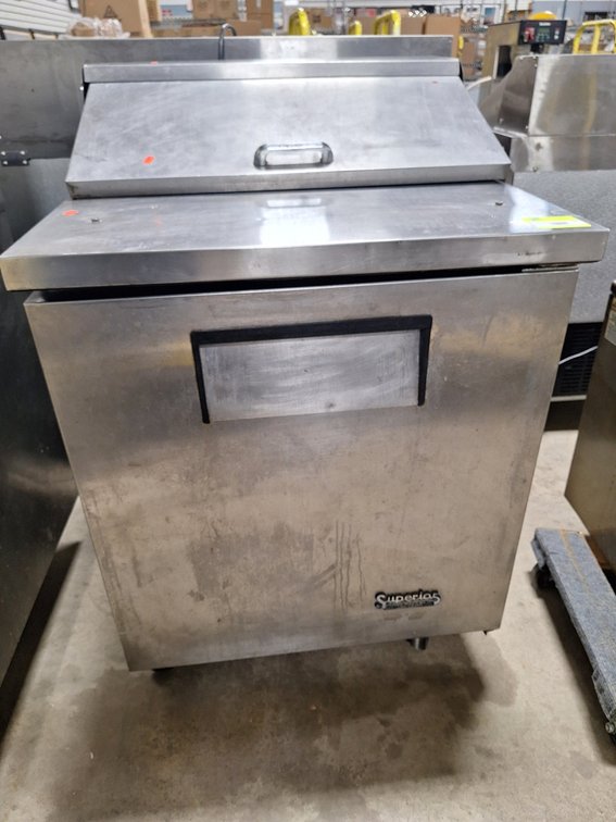 True Superior Prep Table Refrigerator, Model TSSU-27-8, 27.5"x30"x42.5"