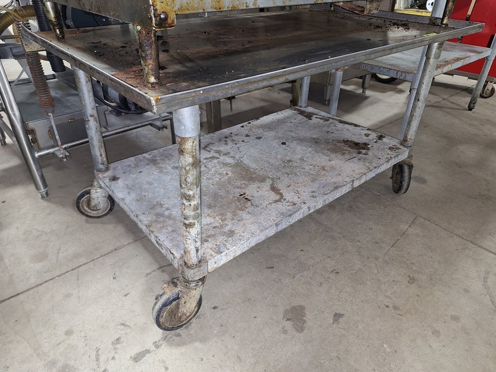 2-Tier SS Rolling Cart, 48.25"x30"x25.5"