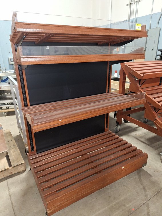 4-Tier Wooden Display Shelf, 48"x30"x60"