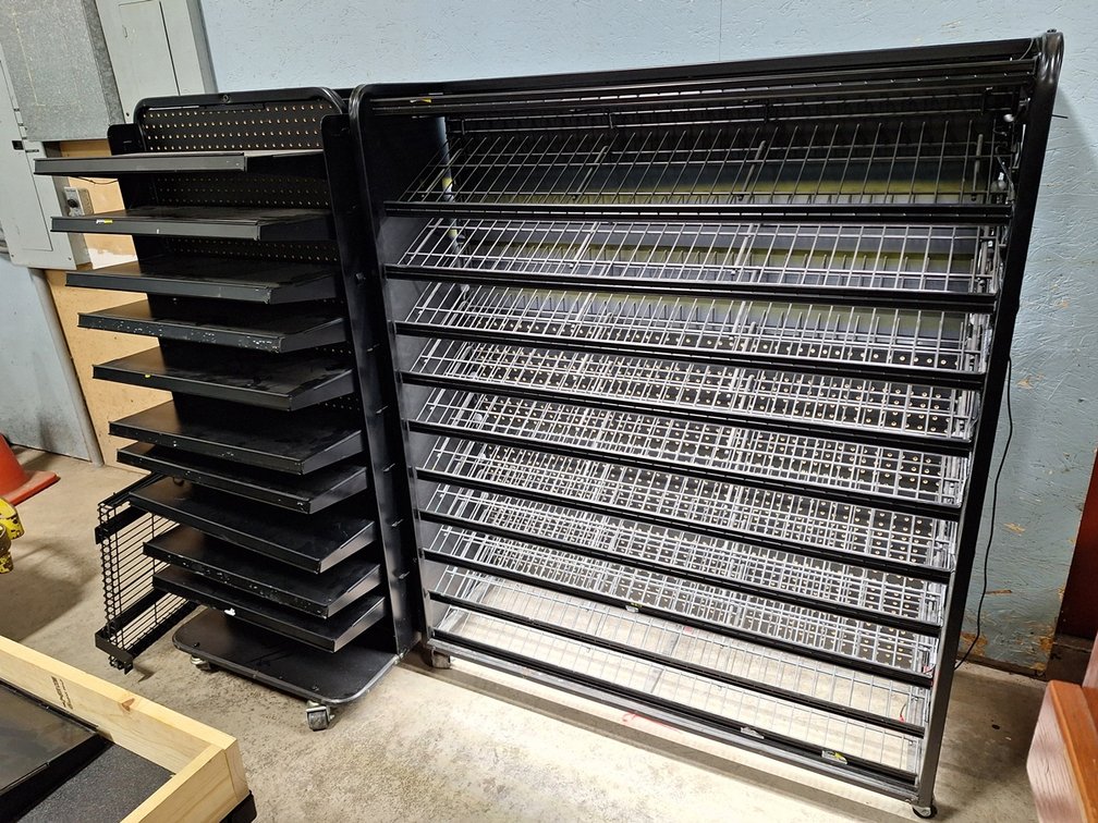 Metal LED Display Rack, 50"x22"x60" & 27.75"x25.5"x60"