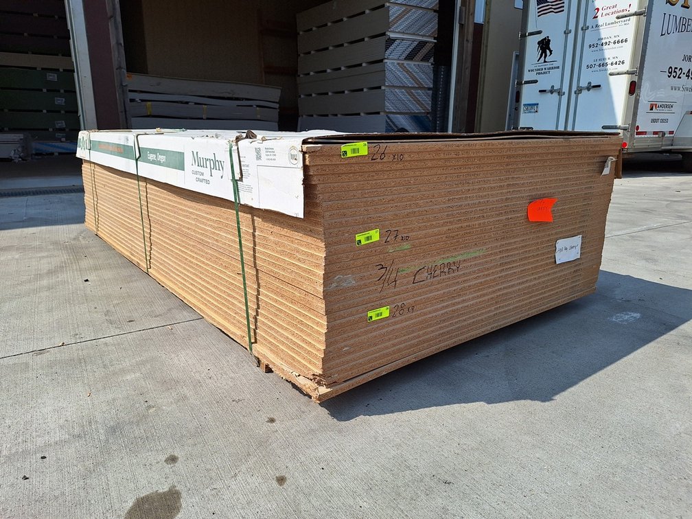 10 Sheets Cherry Particle Board, 4'x8'x3/4"