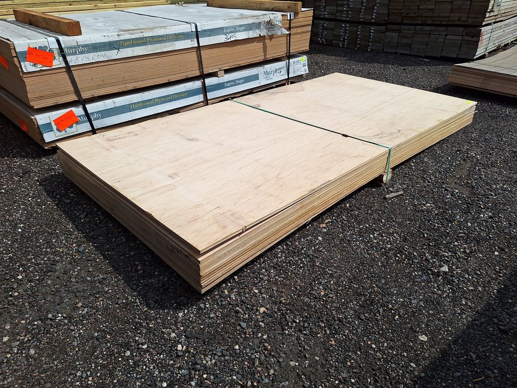 10 Sheets Maple Plywood, 4'x8'x3/8"