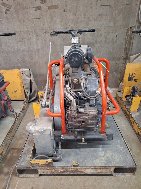 Husqvarna Soff-Cut 4000 Walk Behind Concrete Saw, Kohler Command Pro 20 HP Gas Engine, Metal Pallet