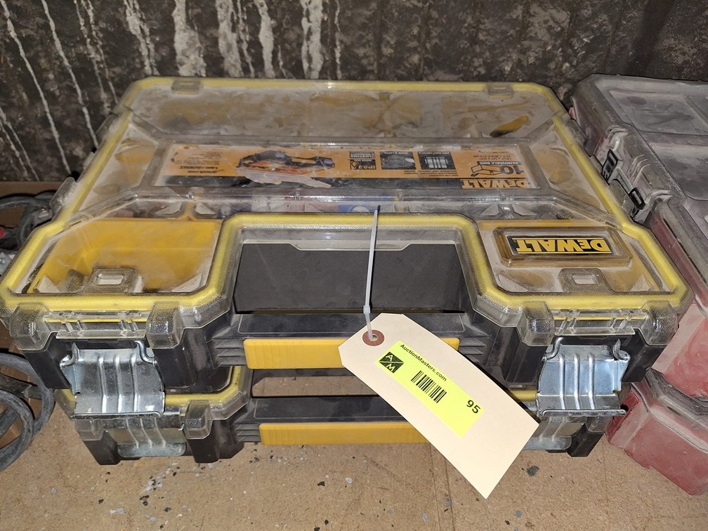 2 Pc. Dewalt Stacking Poly Hardware Bins with Contents