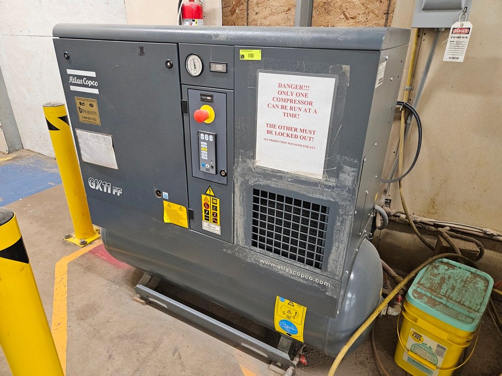 Atlas Copco GX11FF Air Compressor, Serial CAI410730, 480V, 3 PH