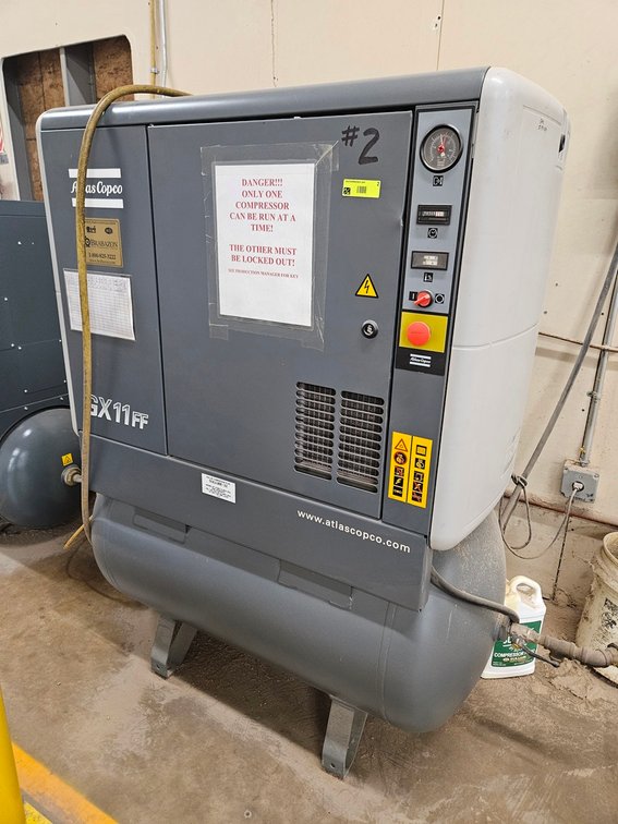Atlas Copco GX11FF Air Compressor, Serial AII628269, 480V, 3 PH