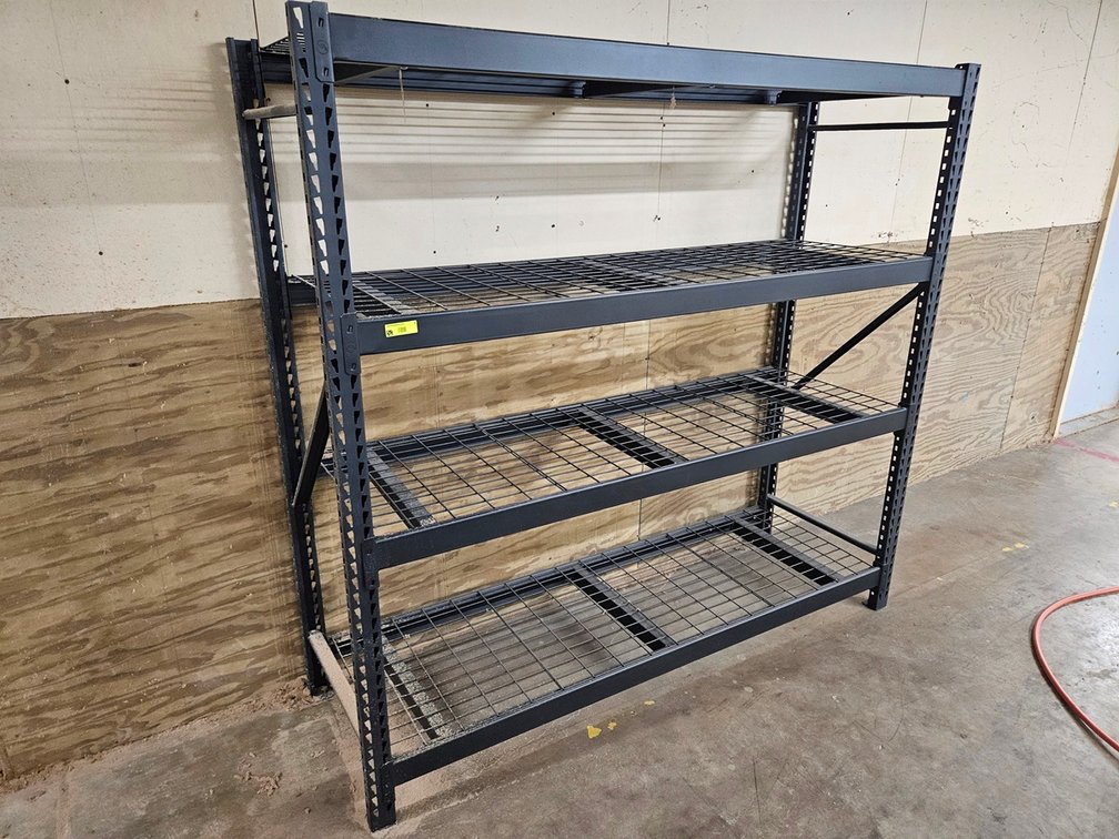 Metal Shelf with Grid Decking, 77"x24"x72"