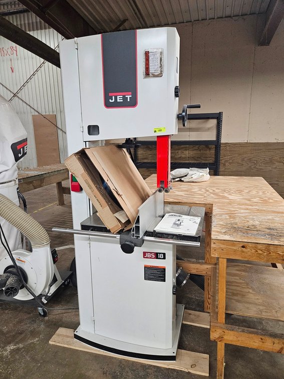 Jet 18" Woodworking Bandsaw, Model JWBS-18, 1.75 HP, 115V, 1 PH, Extra Blades
