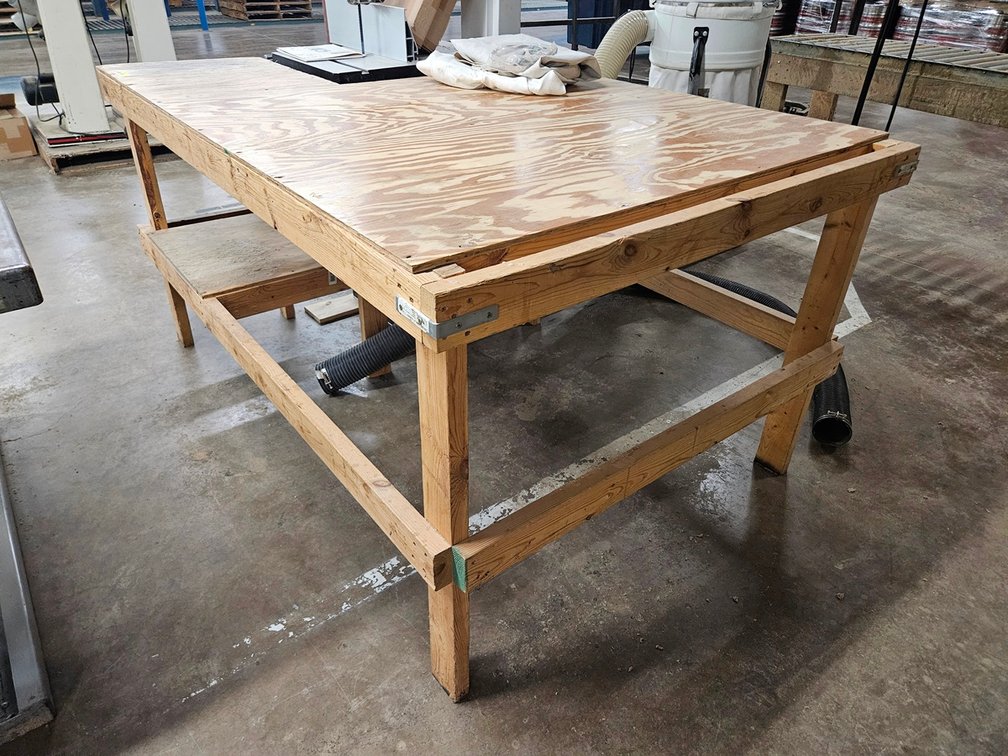 Wood Table, 76"x50"x37.5"