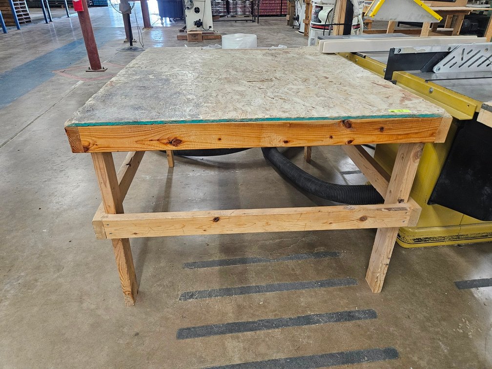 Wood Table, 48"x60"x34"