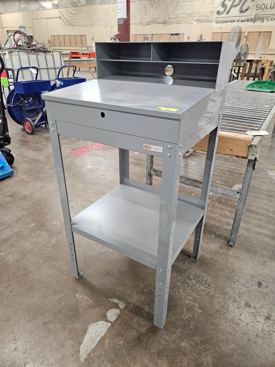 Metal Foreman's Desk, 24"x24"x50"