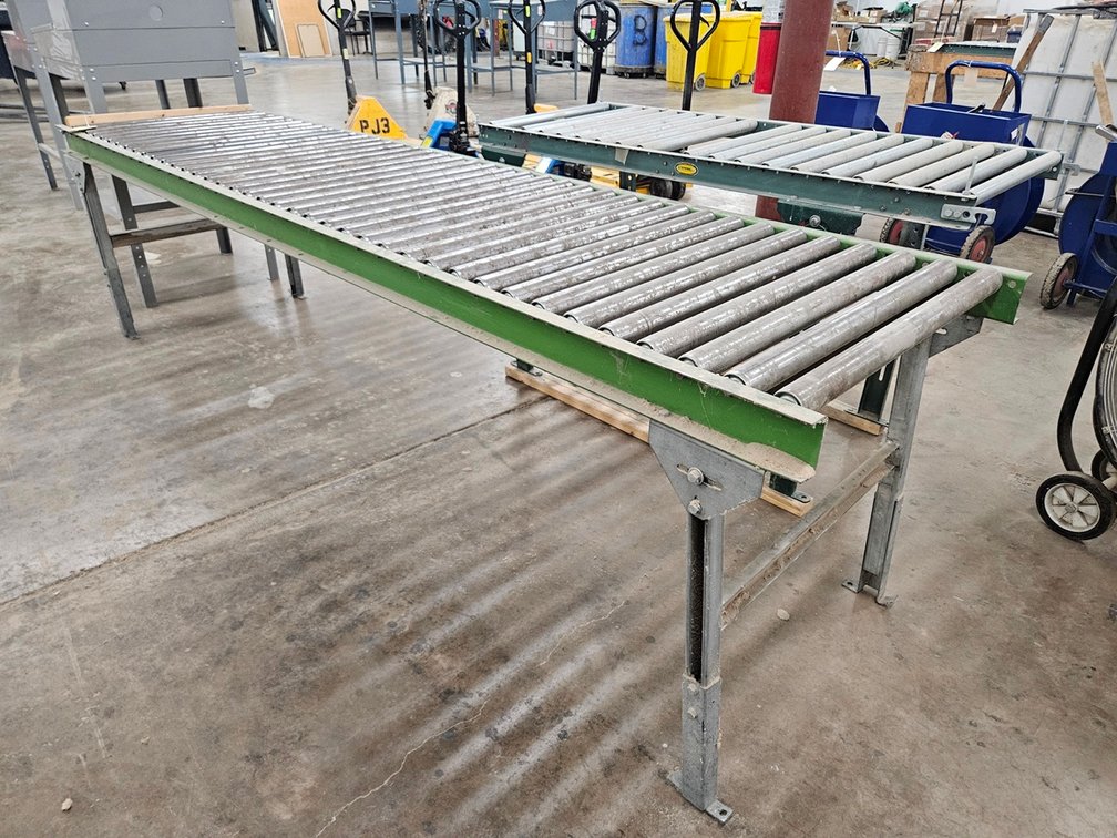 2 Roller Conveyors, 10'x30"x32" and 5'x24"x35"