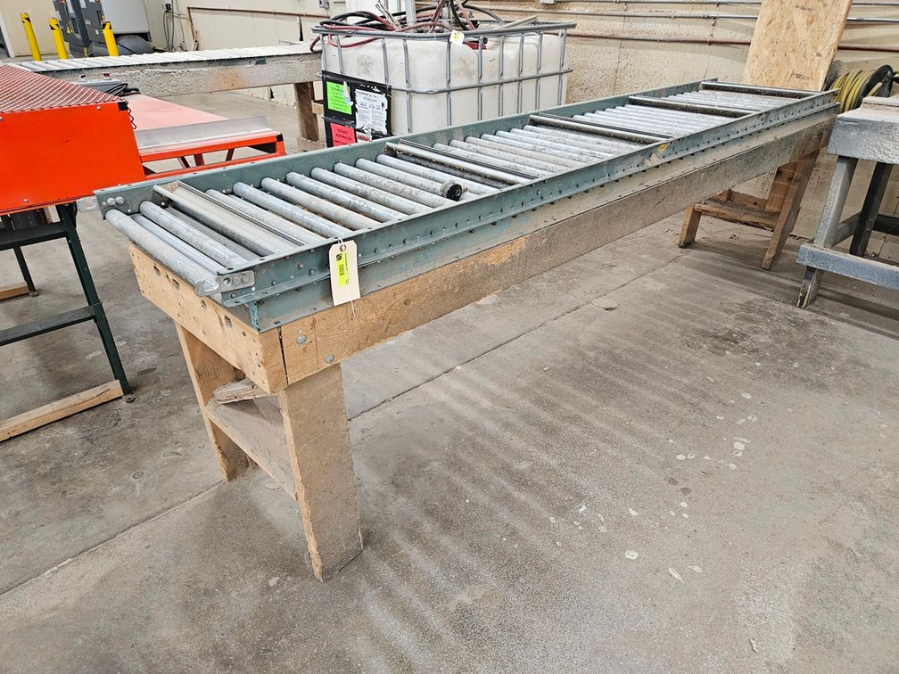 2 Roller Conveyors, 10'x24", 1 Base