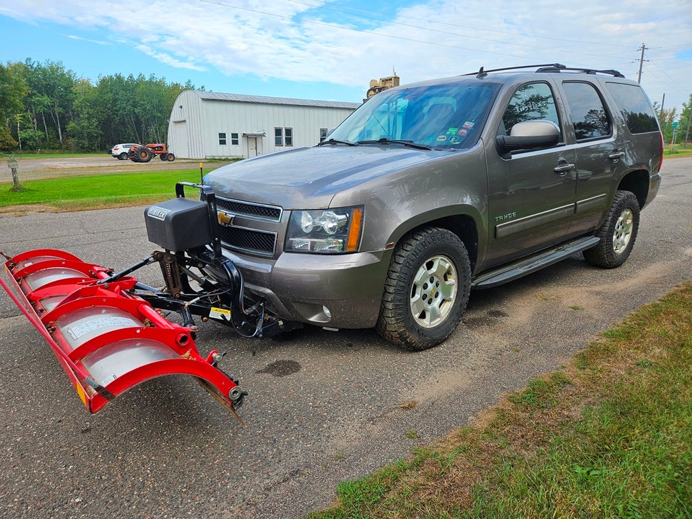 2012 Chevy Tahoe LT SUV with Hiniker 89" Plow