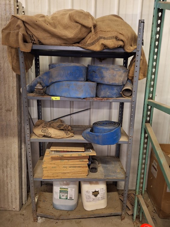 Metal 5 Tier Shelf 36"x16"x64" with Contents