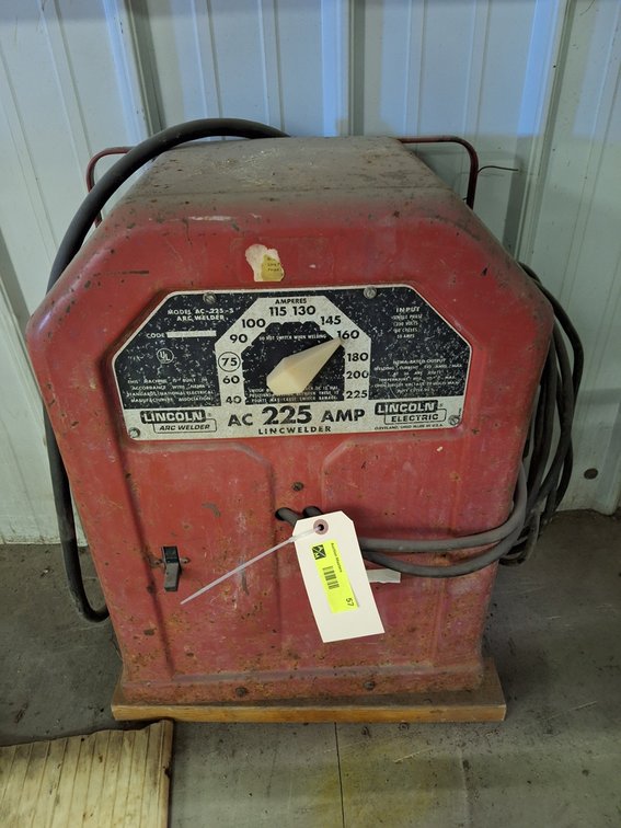 Lincoln AC 225 Amp Arc Welder, Model AC-225-5