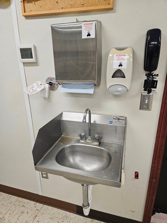 Eagle SS Hand Sink 19"x16"x13" with Towel and Soap Dispensers