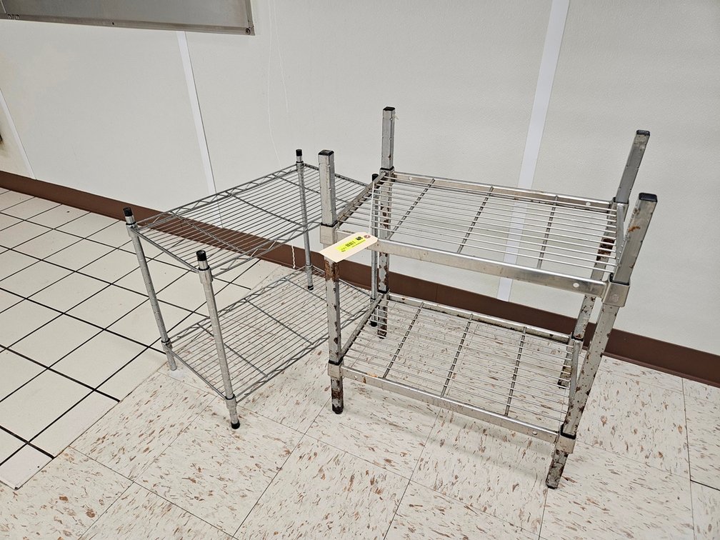 2 Assorted Small Wire Shelves
