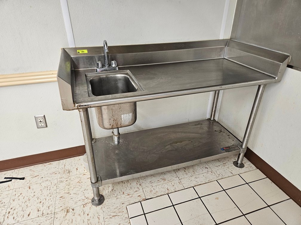 Eagle SS Sink with Backsplash and Undershelf, 54"x24"x38"