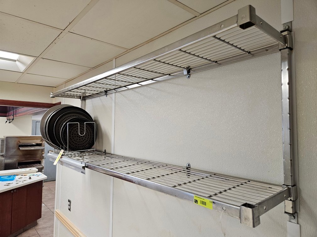 Amco 2 Tier Wall Shelf, 72"x12"x27"