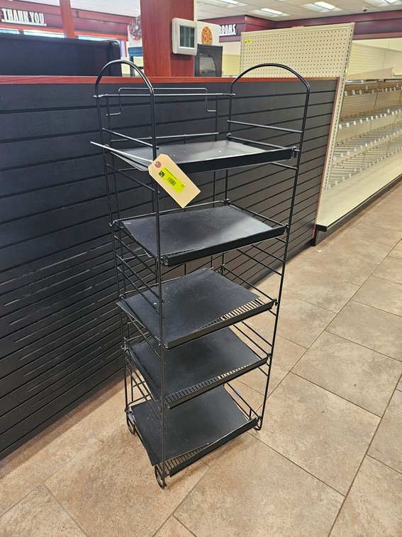 Metal 5 Tier Retail Shelf, 19"x16"x56"