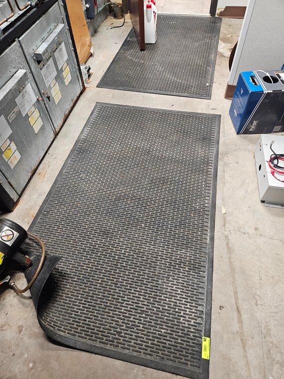 2 Rubber Floor Mats, 60"x36"